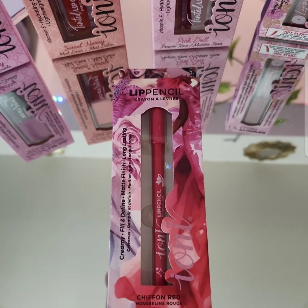 Tinted Lip Oil Set by Lique Cosmetics - Plum, Sweet Honey, Pink Petal, Rosewood